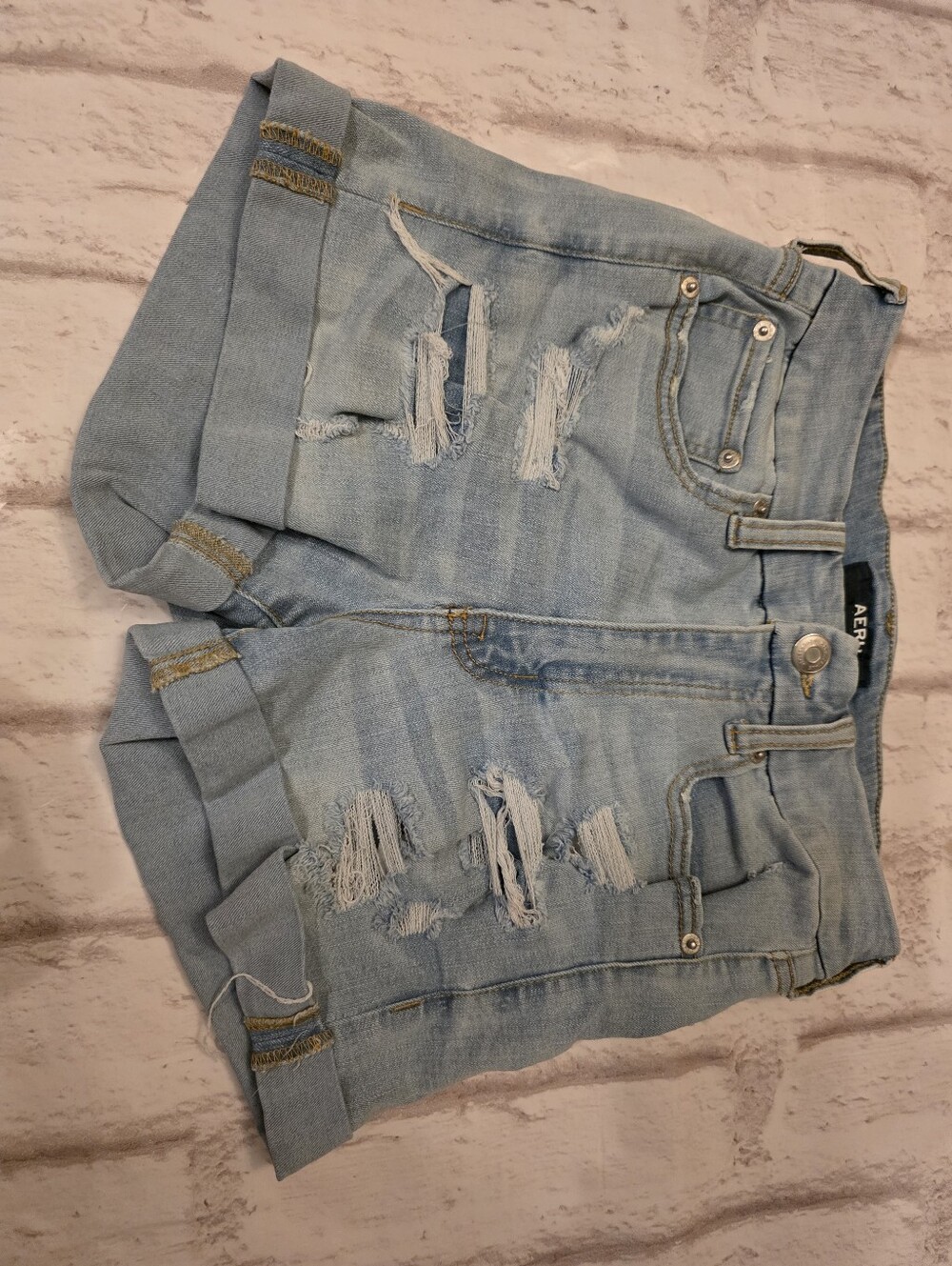 Womens high rise curvy jeans shorts aero sz 4